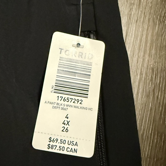 NWT Torrid Happy Camper Stretch Woven Active Pant Black Loungewear PullOn 4 (4X) - Picture 4 of 7